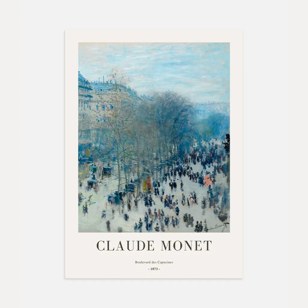 Claude Monet – Boulevard des Capucines (1873) Affiche