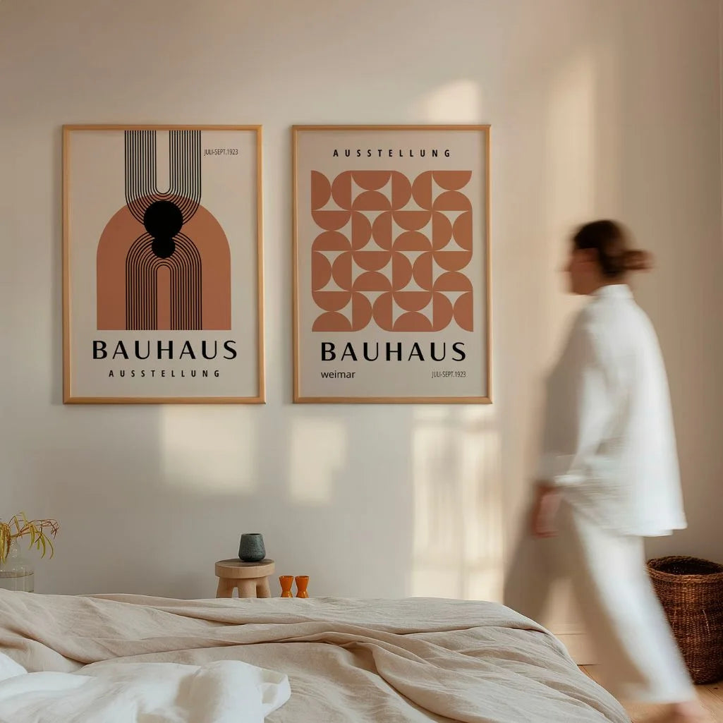 Duo Géométrique Bauhaus – Lot de 2 affiches