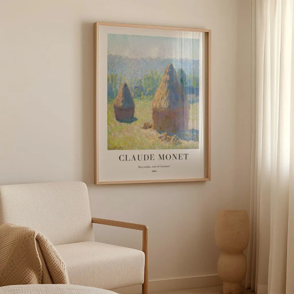 Claude Monet Haystacks End of Summer Poster