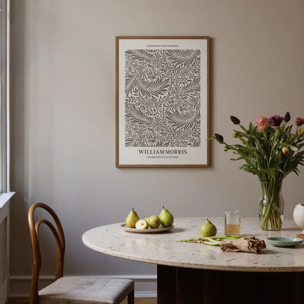 William Morris Larkspur Botanical Poster