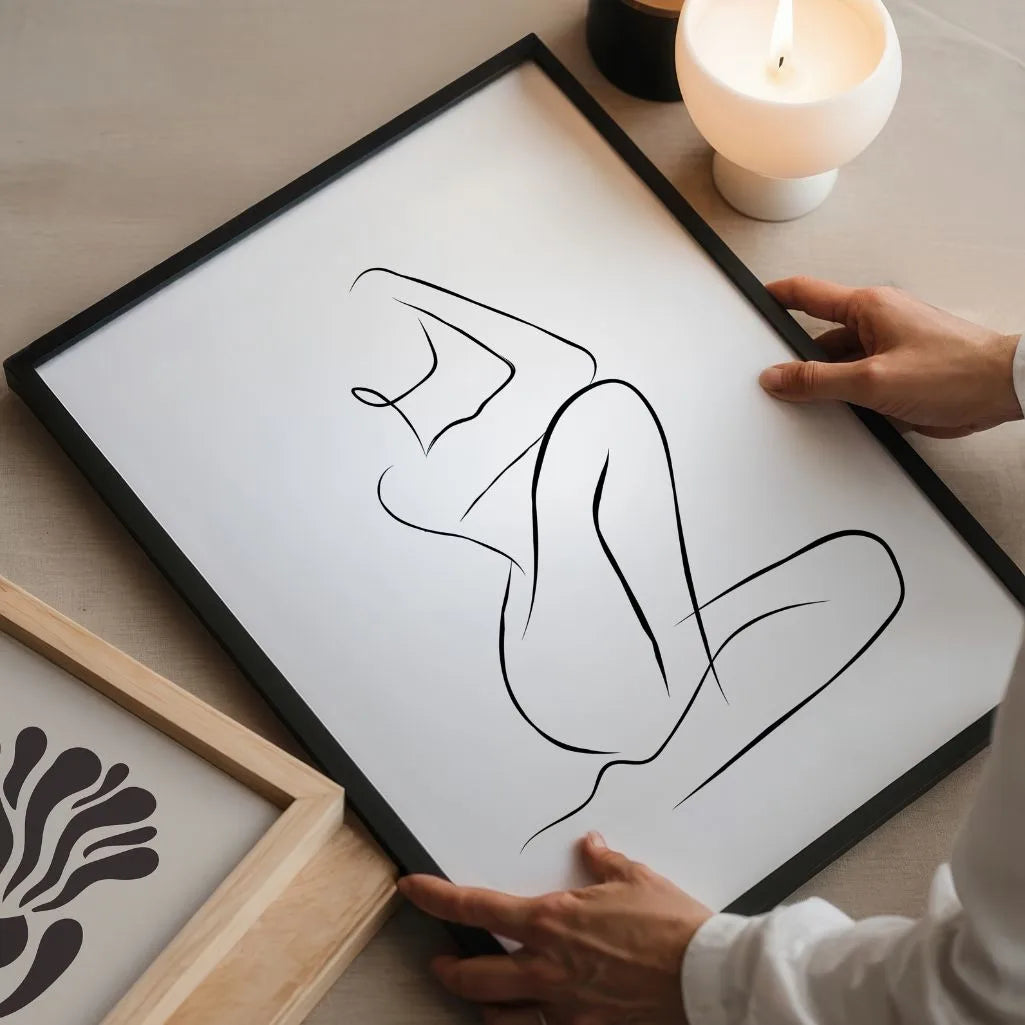 Subtle Form Female Line Art Poster