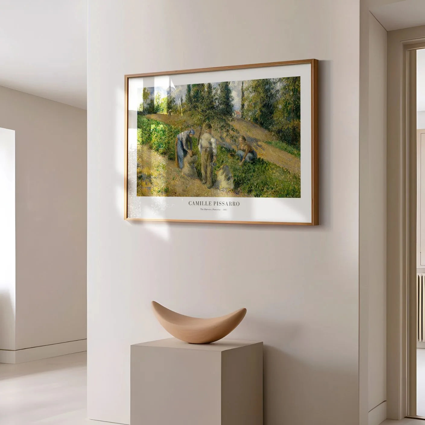 Camille Pissarro – La Récolte, Pontoise Affiche