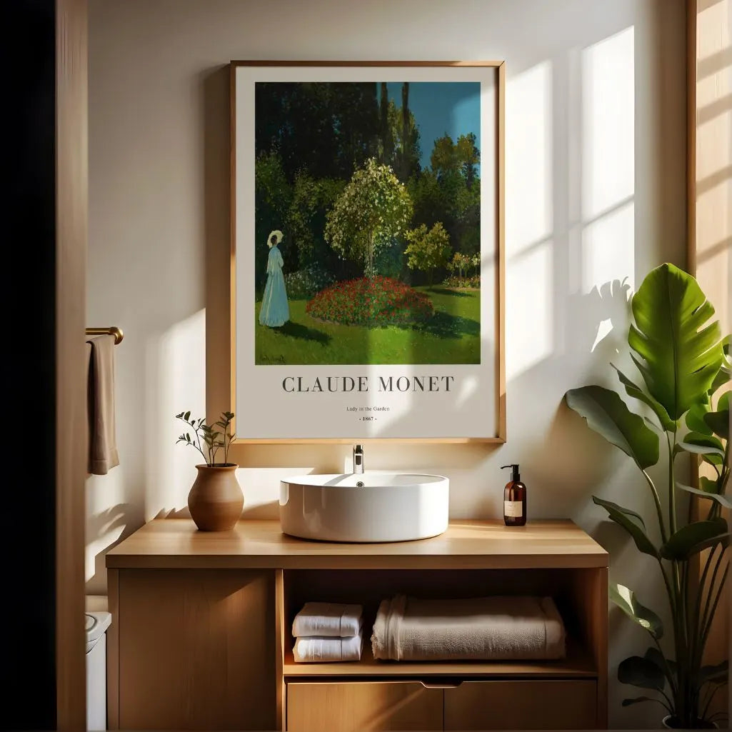 Claude Monet – Dame dans le jardin Affiche