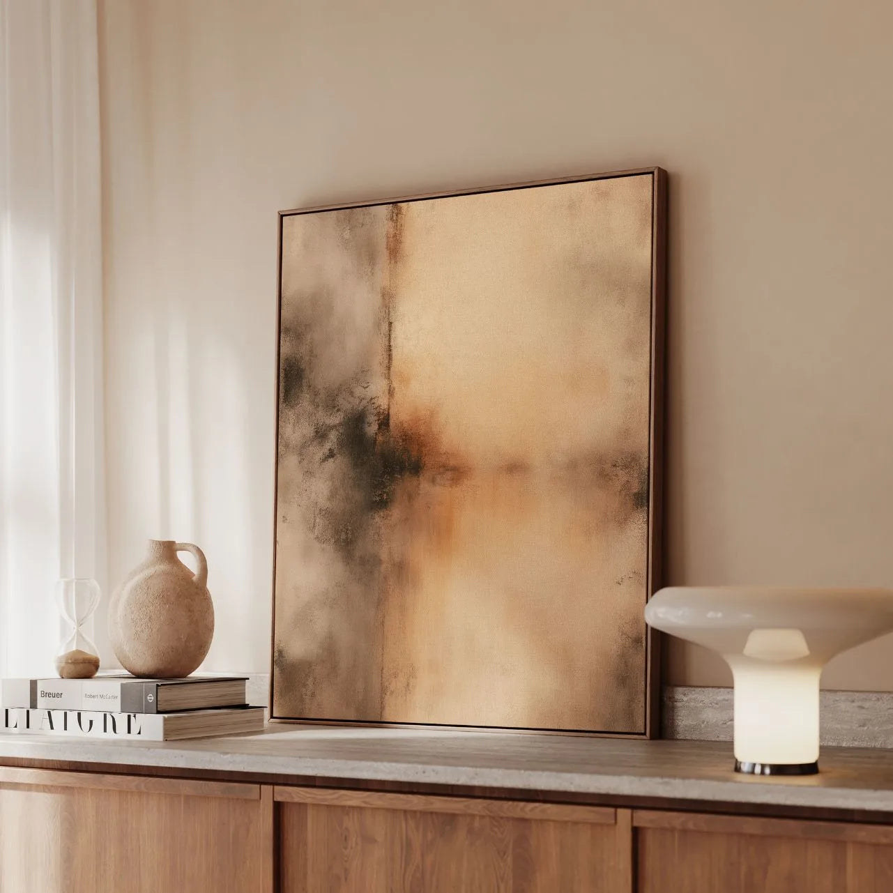 Framed Canvas Print Warmth of Silence