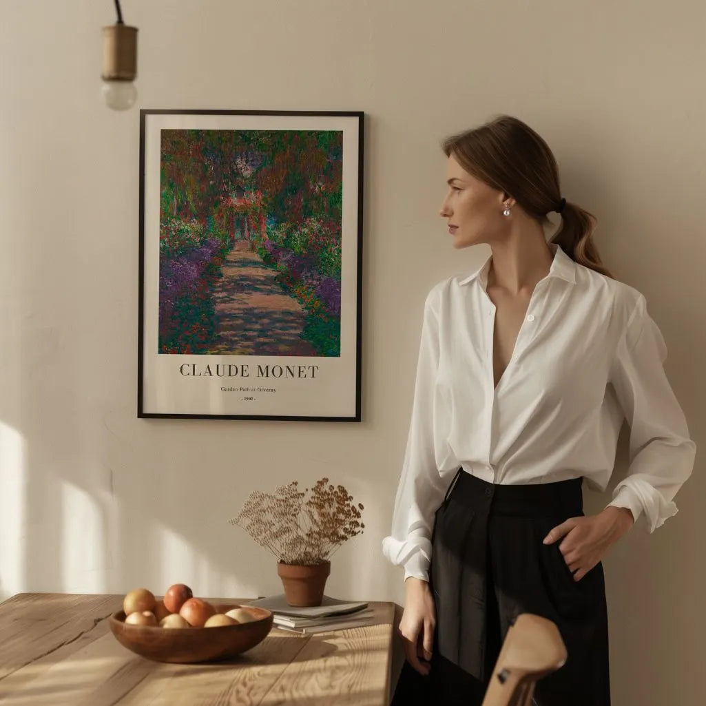 Affiche Claude Monet – Allée de jardin à Giverny