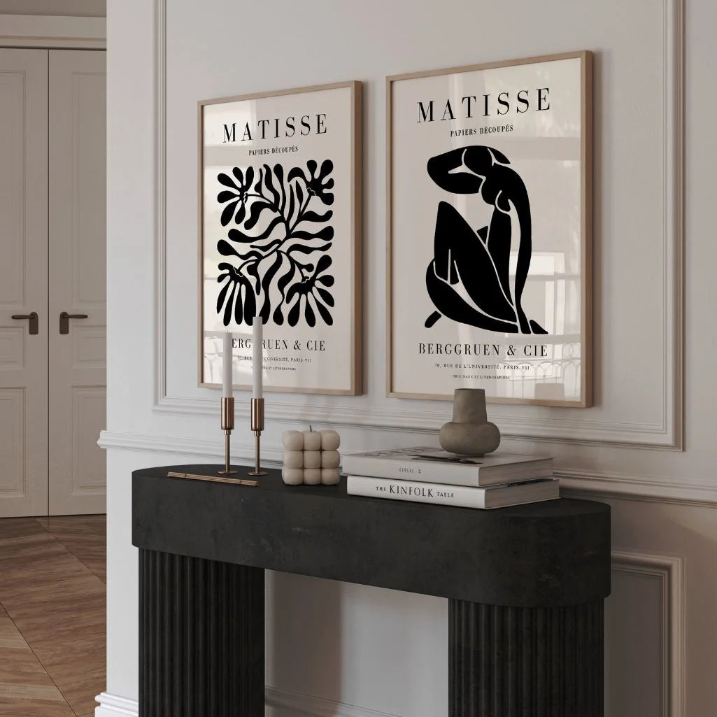 Matisse Black Abstract Forms – Set of 2 Posters