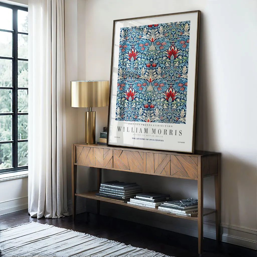 William Morris Blue Garden Poster