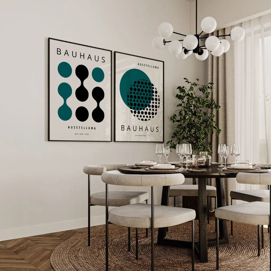 Bauhaus Noir Vert – Lot de 2 affiches