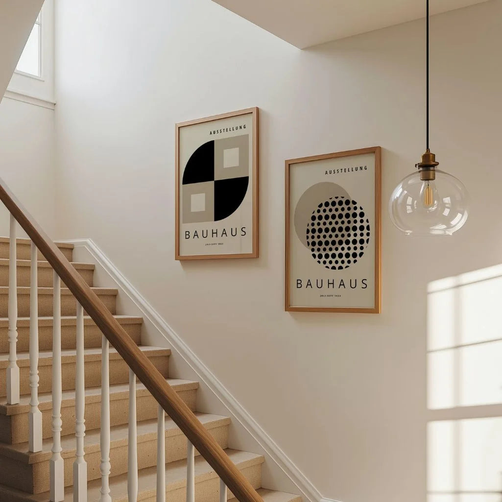 Bauhaus Noir Beige – Lot de 2 affiches
