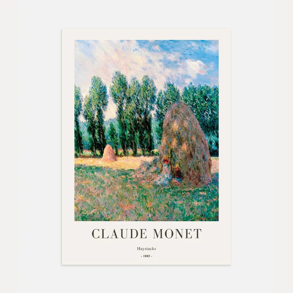 Monet Haystacks Poster