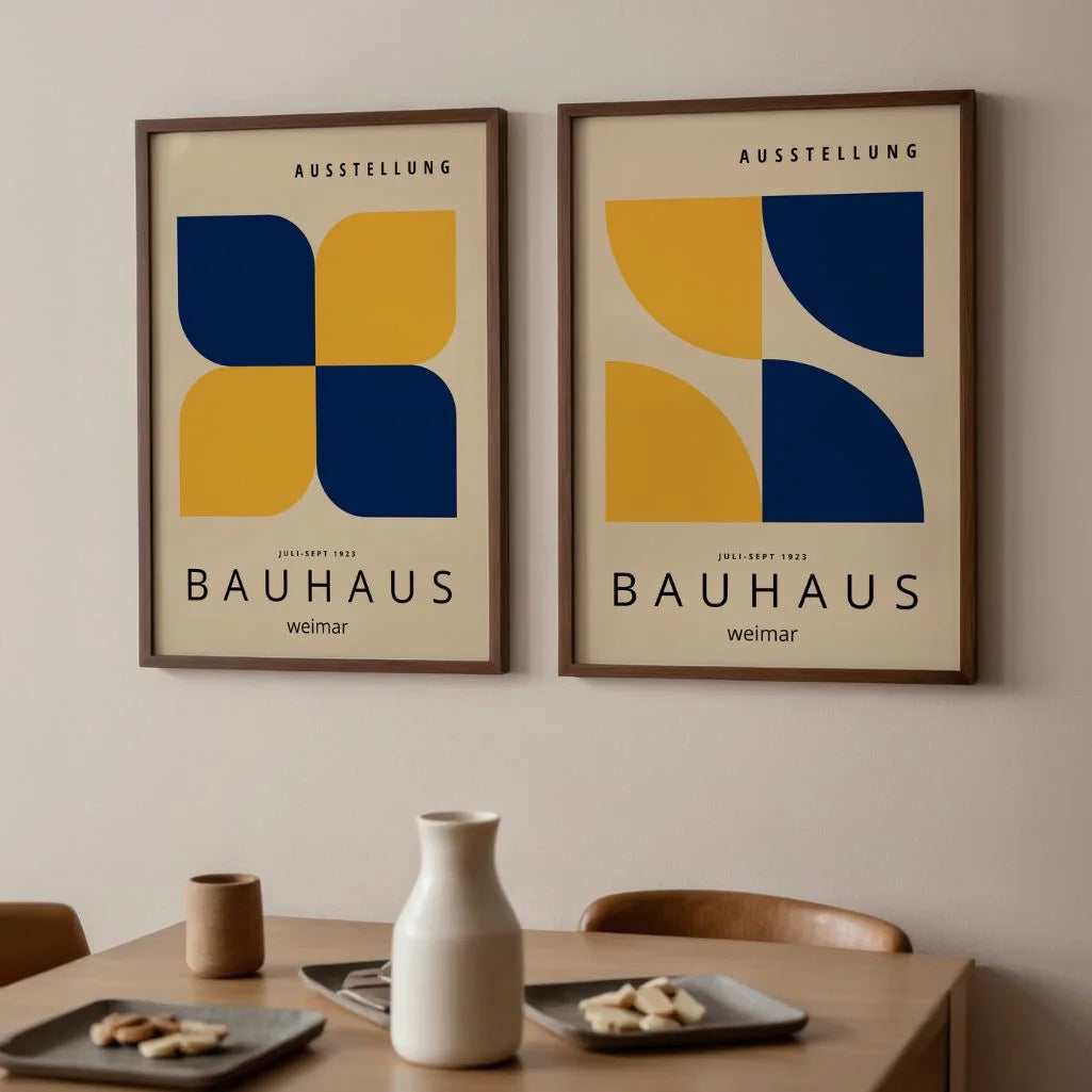Bauhaus Navy & Yellow Set of 2 Posters