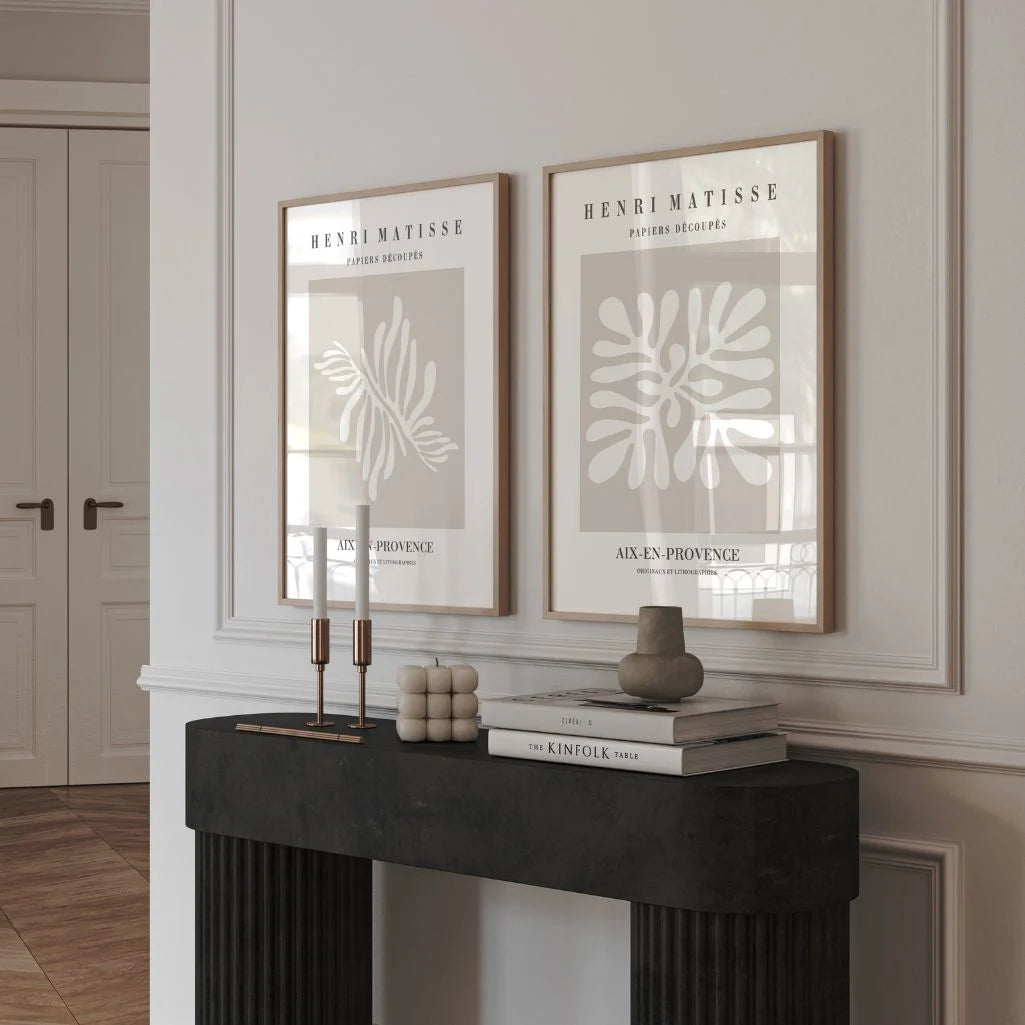 Matisse Beige Organic Forms Poster Set of 2