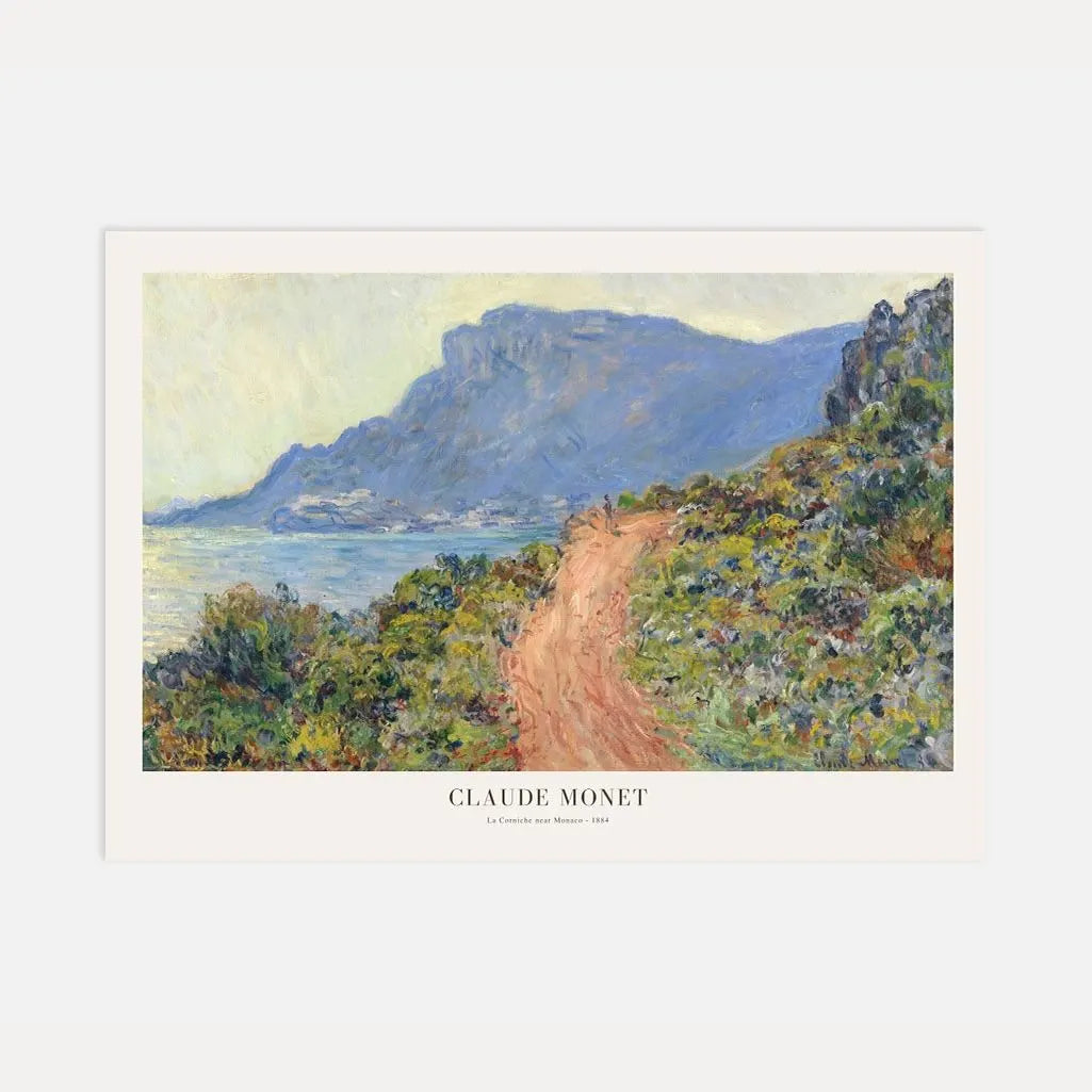 Claude Monet – La Corniche près de Monaco Affiche