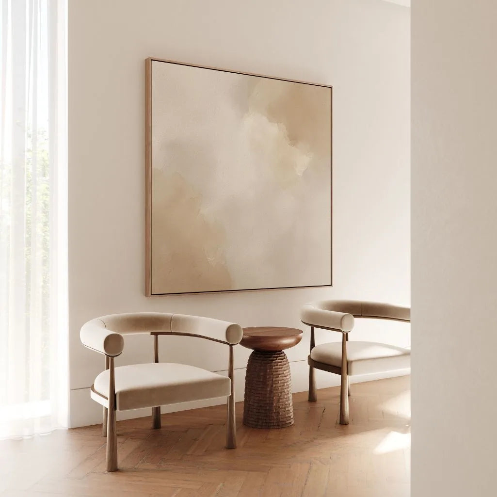 Toile encadrée – Abstrait beige