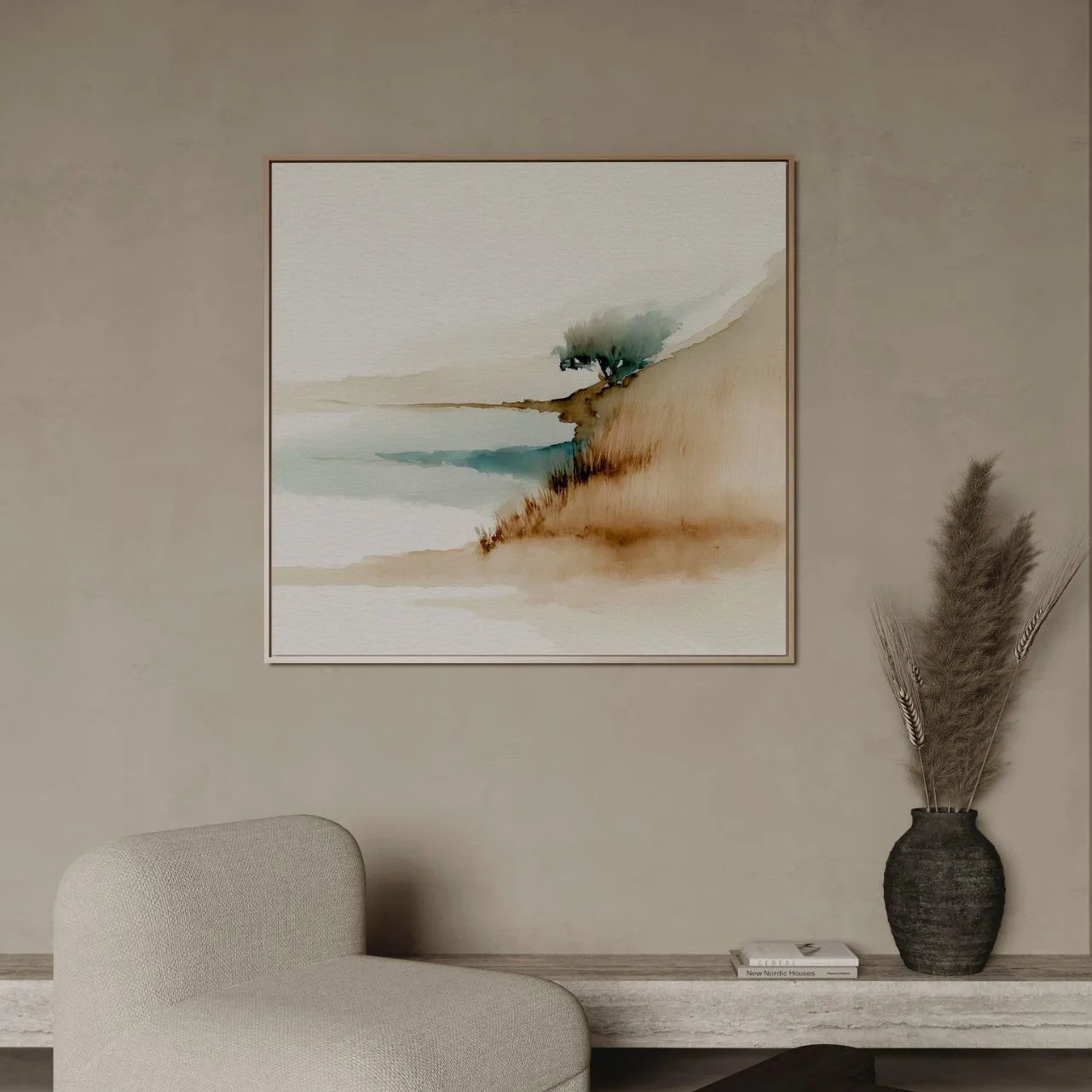 Framed Canvas Print Edge of Silence