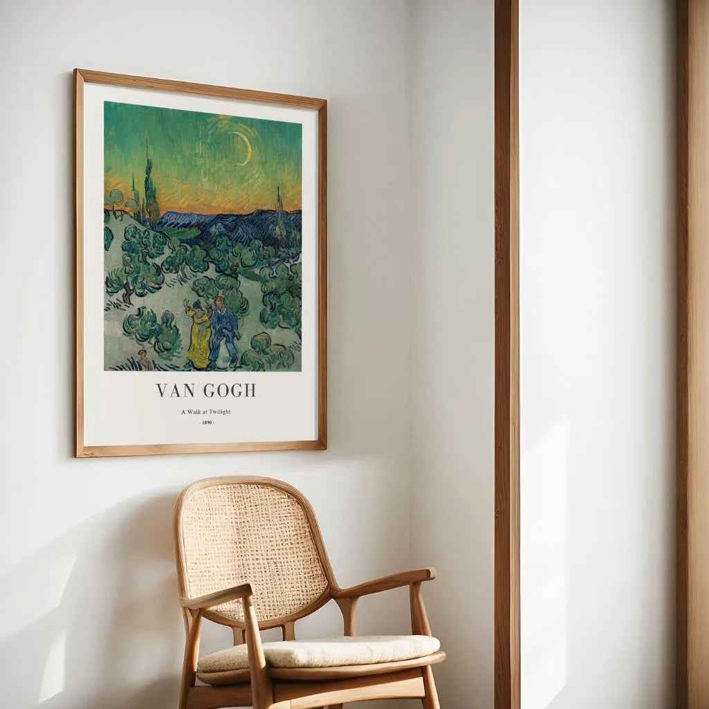 Vincent van Gogh A Walk at Twilight Poster