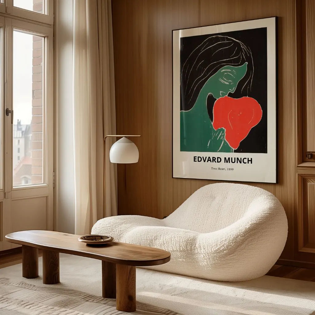 Edvard Munch Two Heart Poster