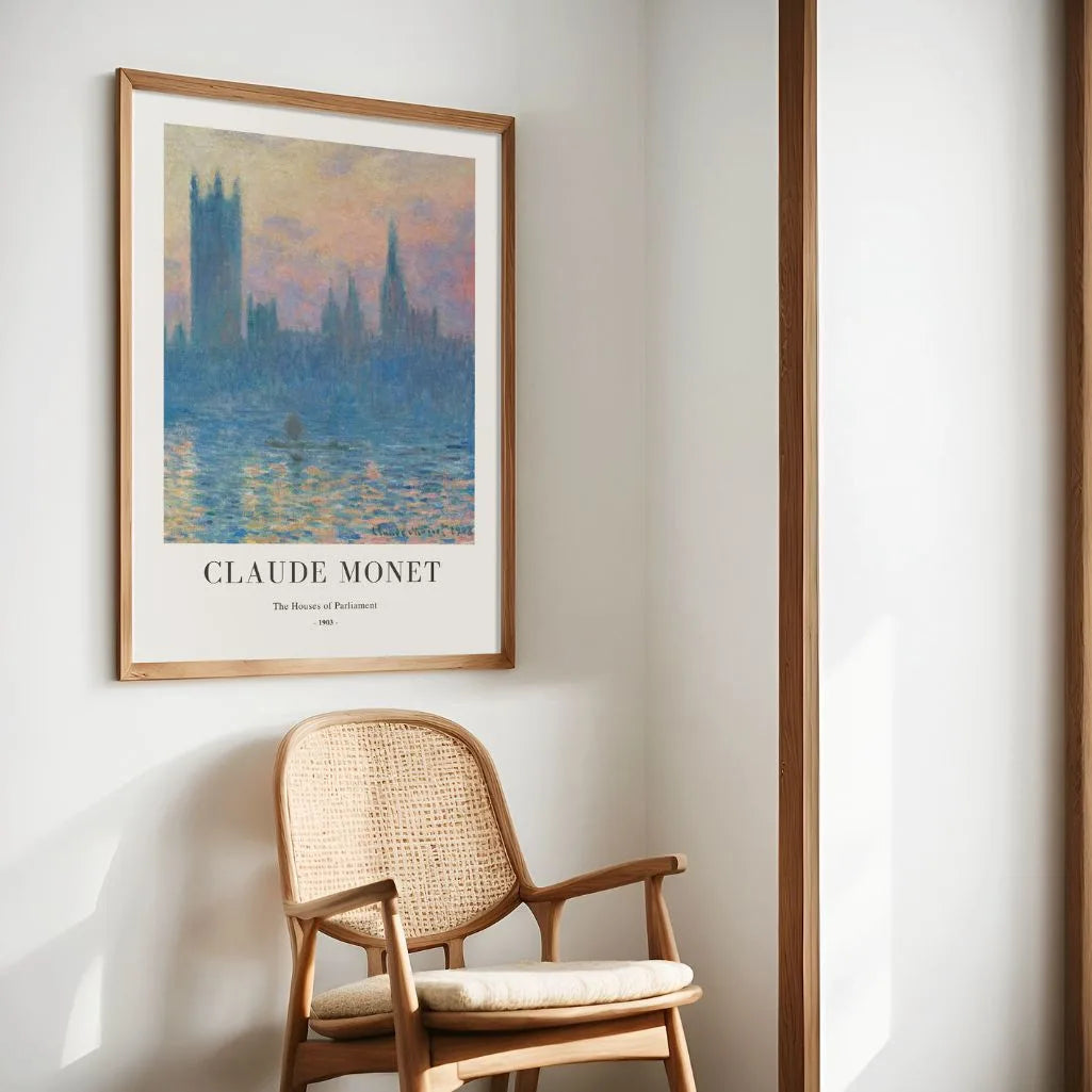 Claude Monet – Le Parlement de Londres Affiche