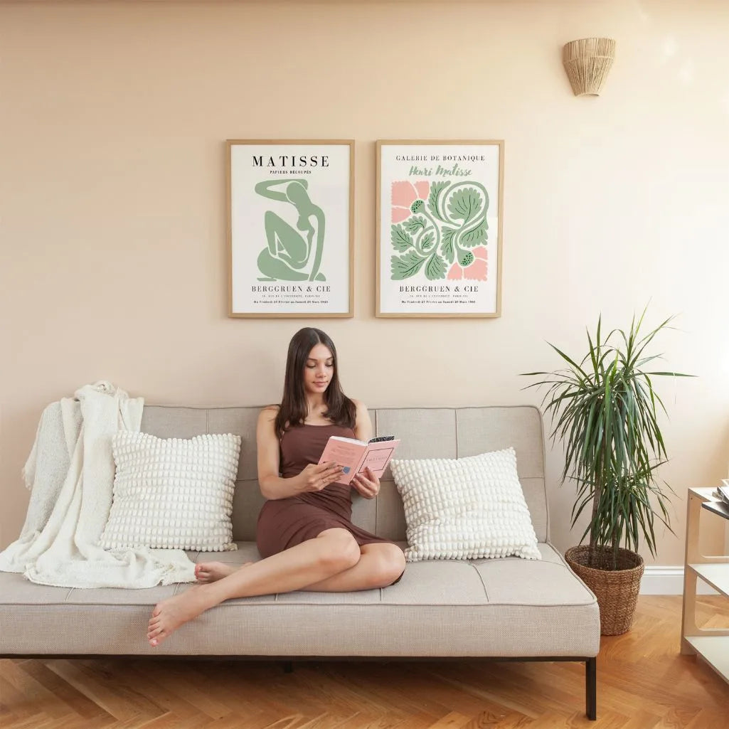 Matisse Abstract Botanical Green – Set of 2 Posters