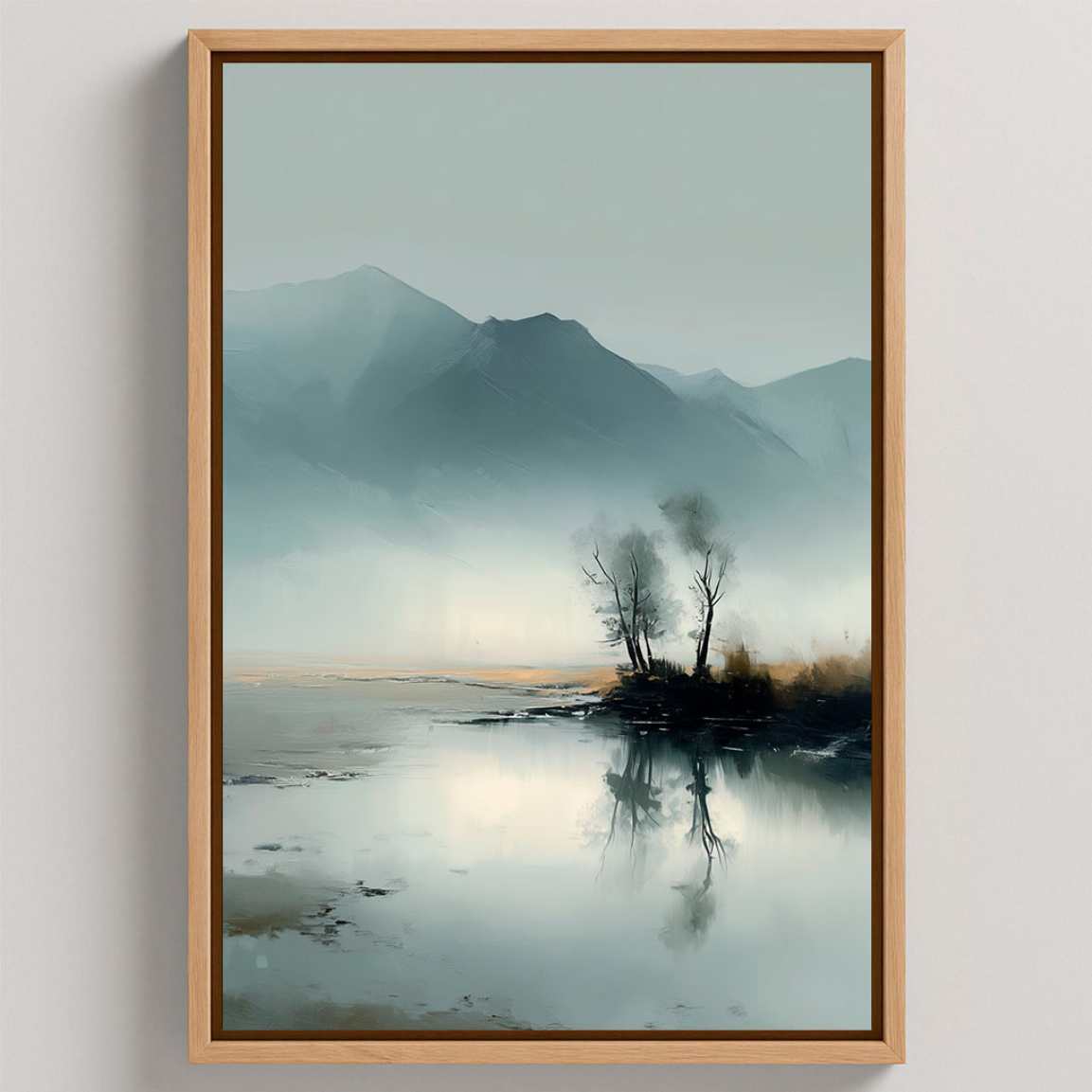 Framed Canvas Print Mountain Lake