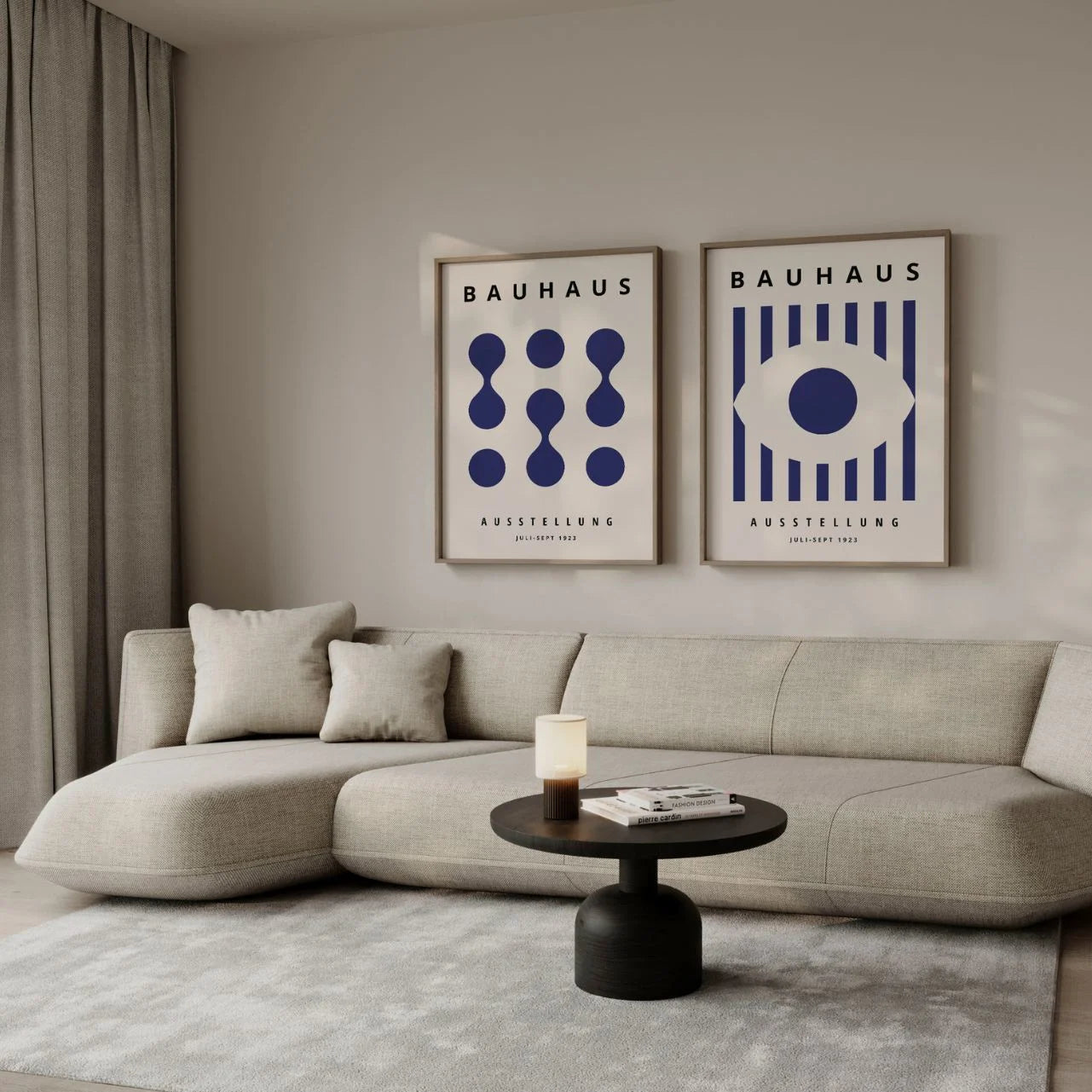 Bauhaus Bleu profond – Lot de 2 affiches
