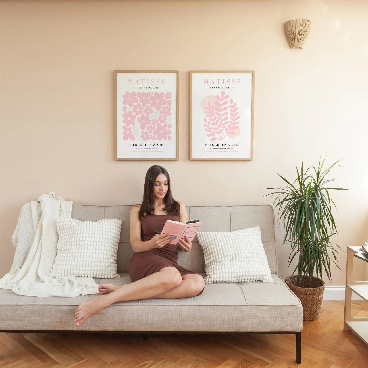 Set of 2 Matisse Pink Floral Compositions Posters