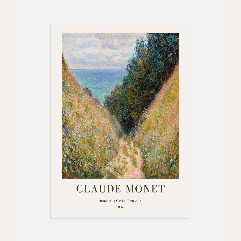 Monet Road at Pourville Poster