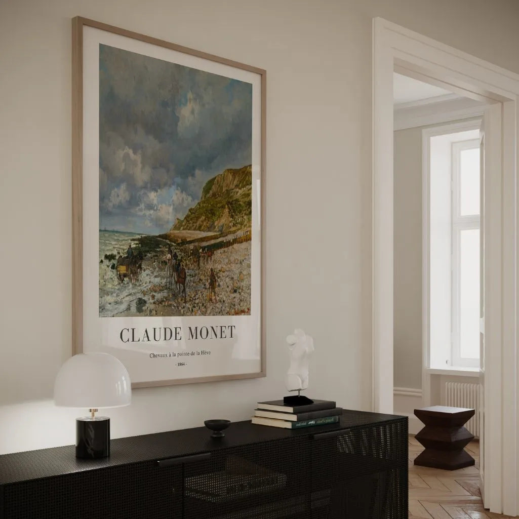 Claude Monet – Chevaux à la pointe de la Hève Affiche