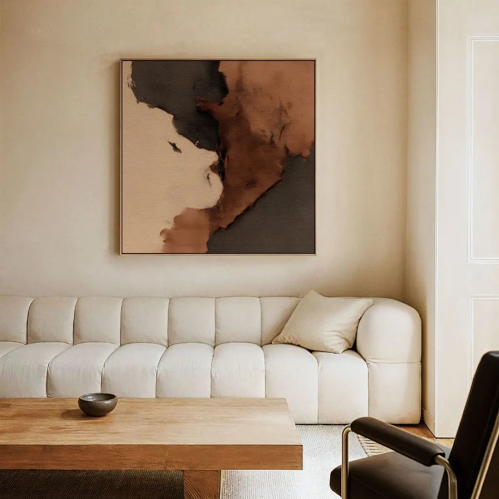Toile encadrée – Abstraction sombre