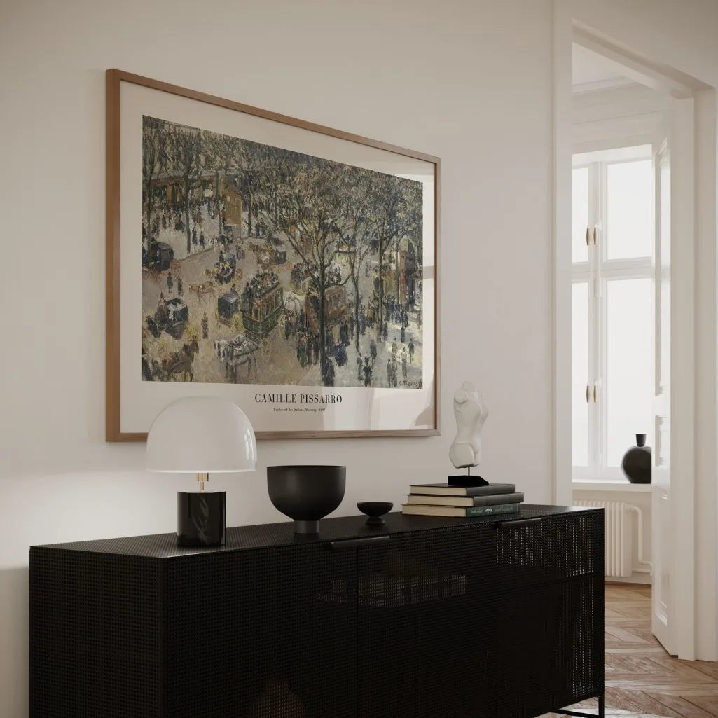 Camille Pissarro – Boulevard des Italiens, matin Affiche