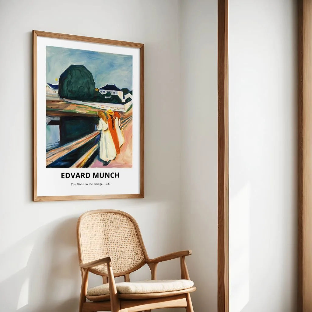 Edvard Munch The Girls on the Bridge Poster