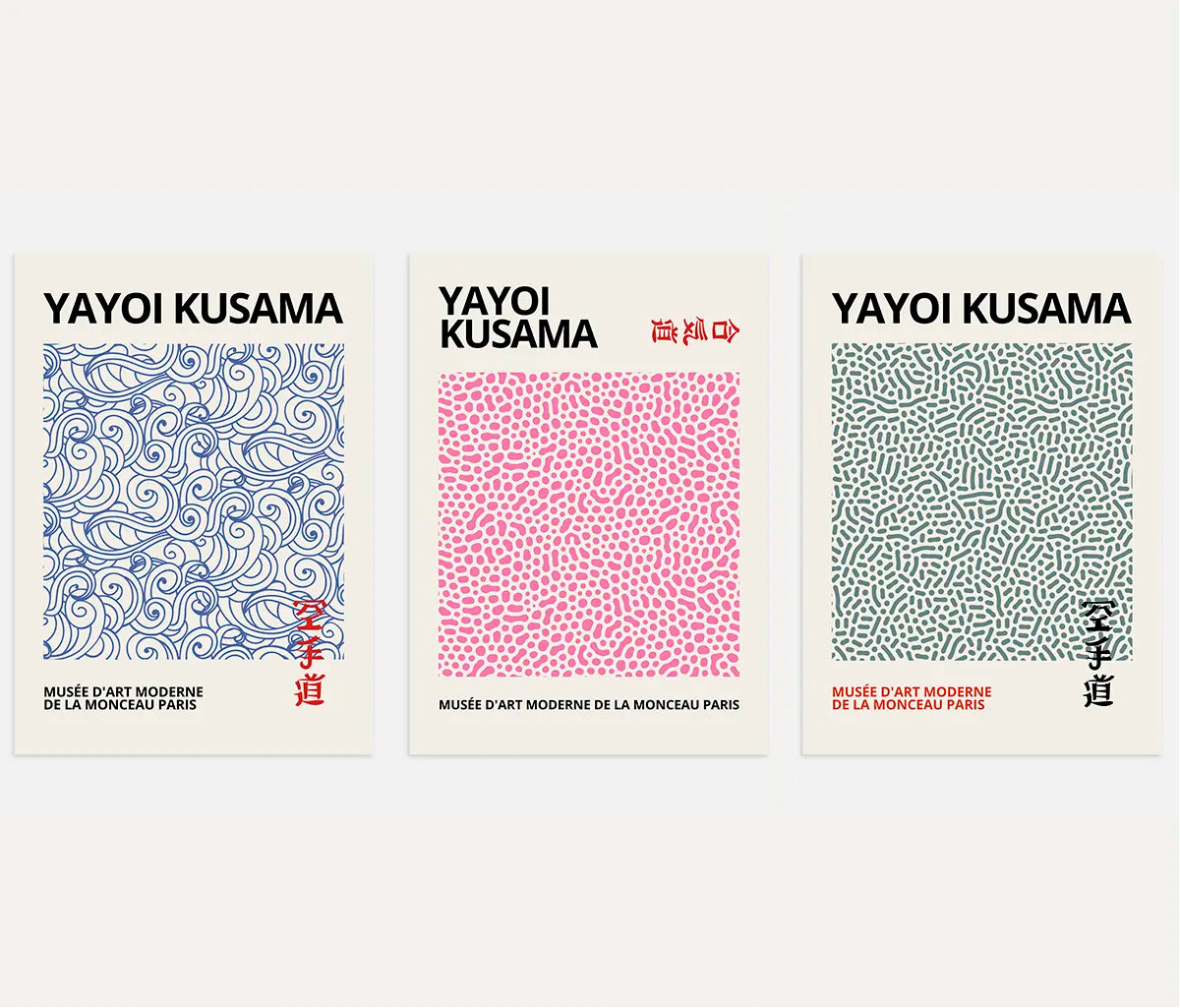 Organic Line Pattern Art Prints – Minimal Abstract Set of 3