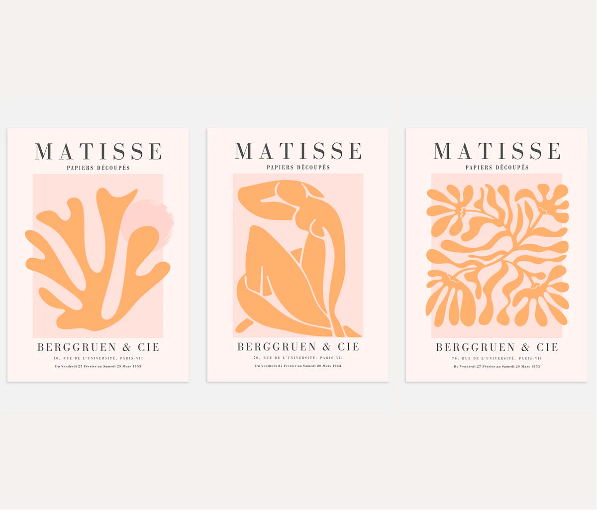 Henri Matisse Cut-Out Harmony Set of 3 Posters