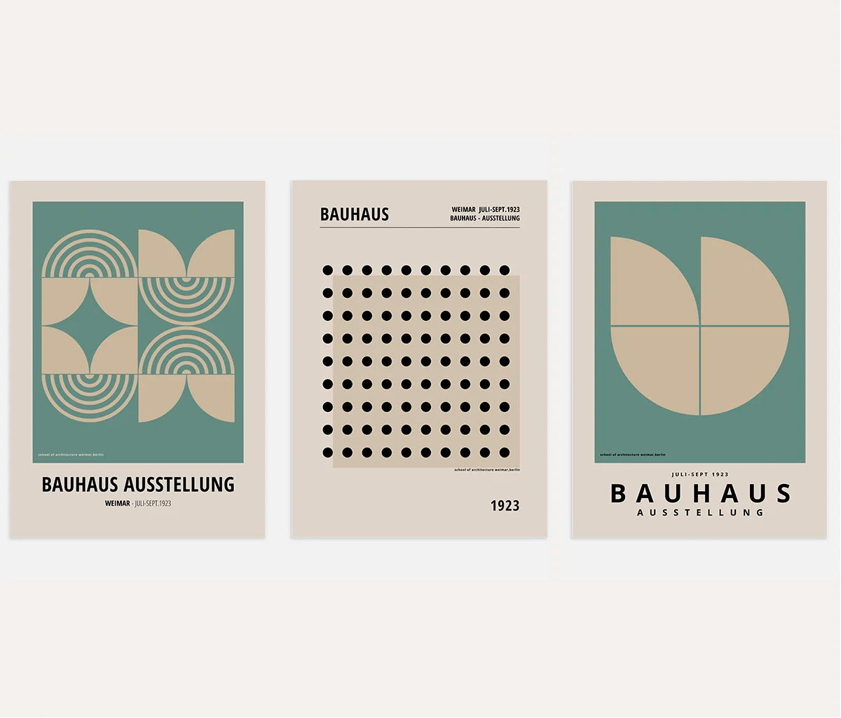 Rhythm & Order Bauhaus Poster Set of 3