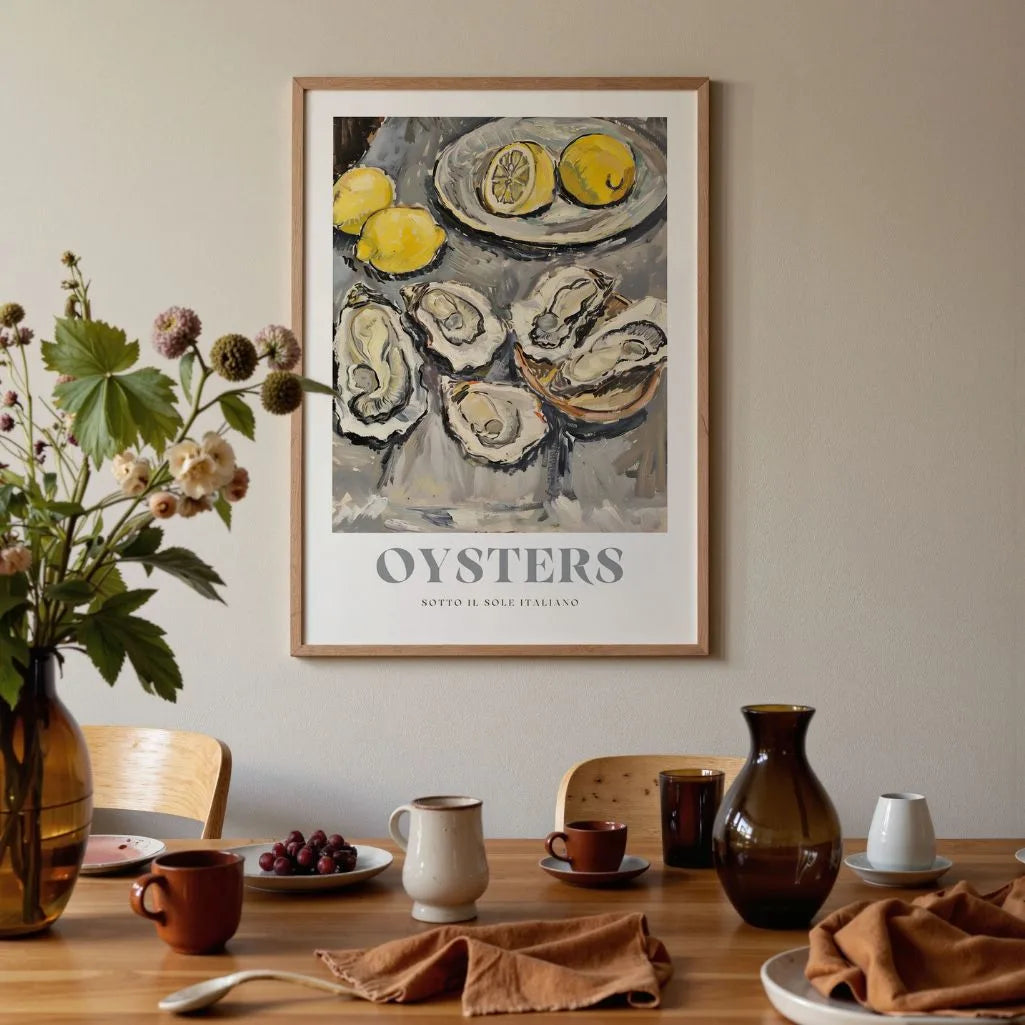 Affiche Huîtres-Citrons Classique