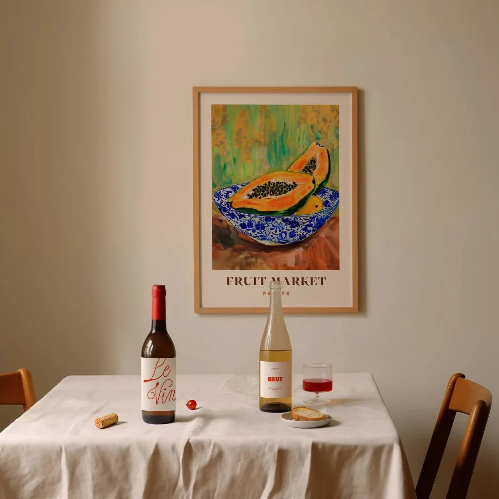 Papaya in a Bowl Poster