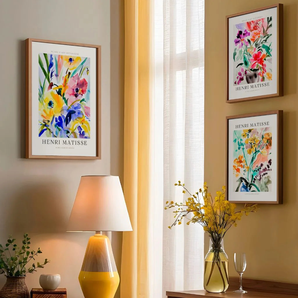Henri Matisse Flower Color Expression Set of 3 Posters