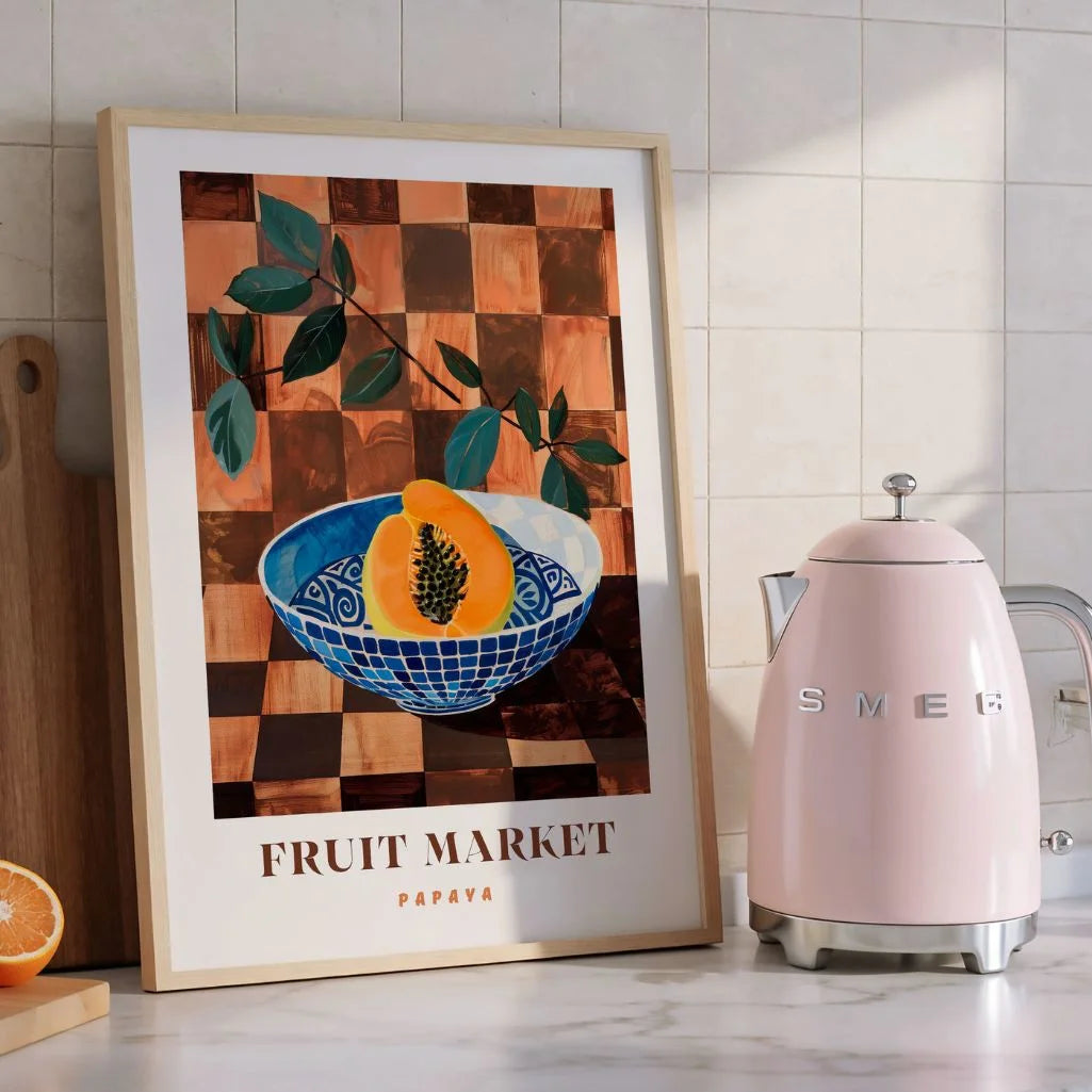 Papaya Still Life Poster