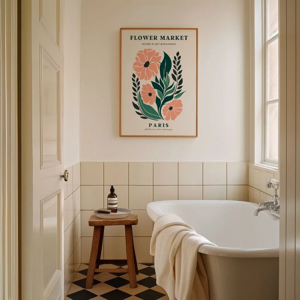 Flower Market Paris Poster
