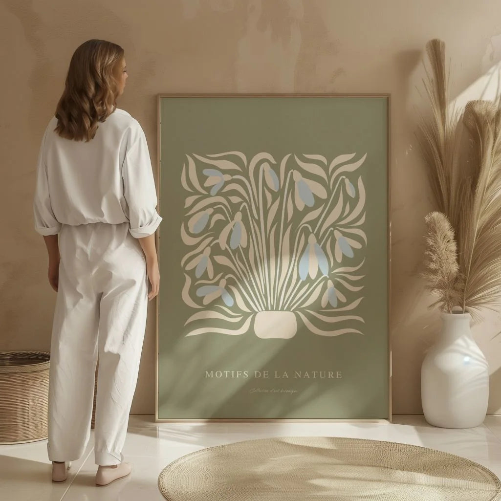 Retro Snowdrops Poster