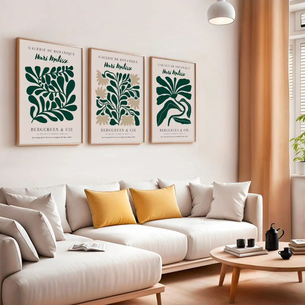 Henri Matisse Botanical Harmony Set of 3 Posters