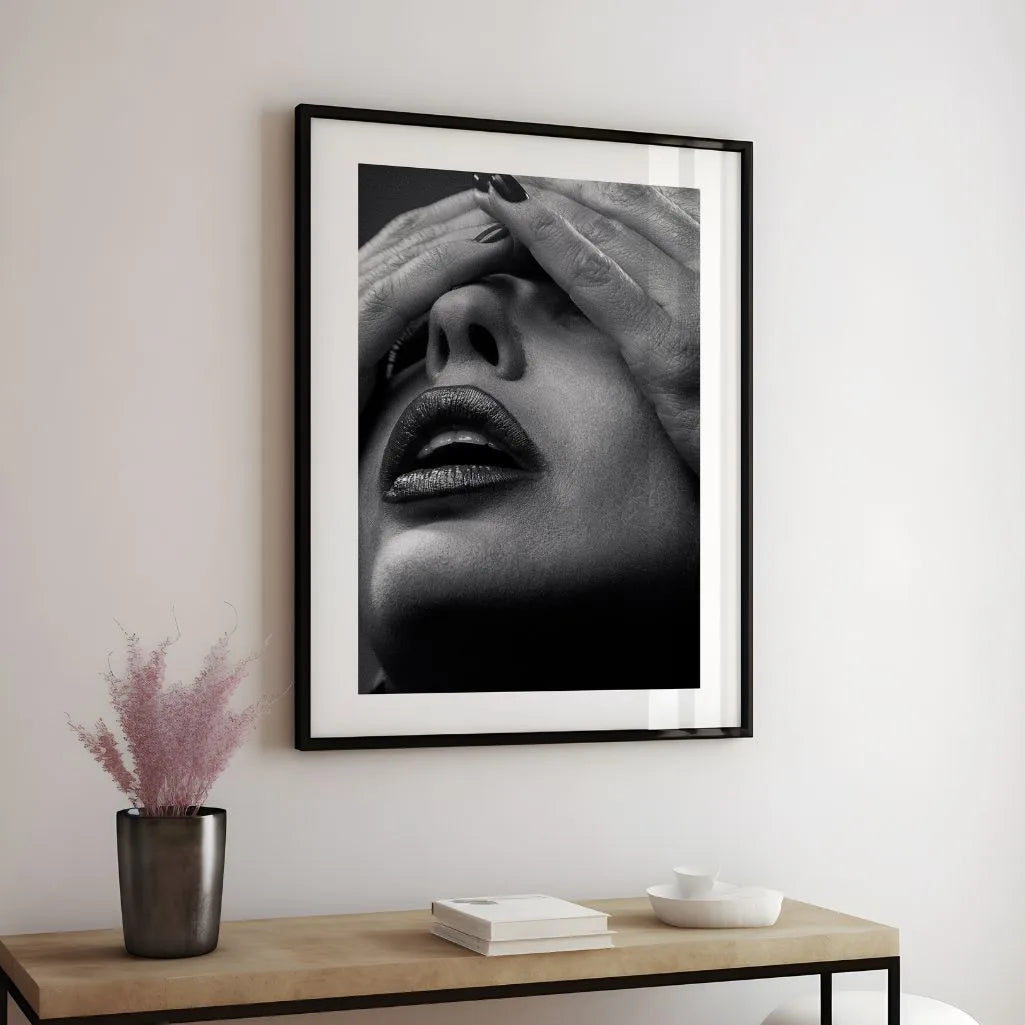 Noir Emotion Portrait Poster
