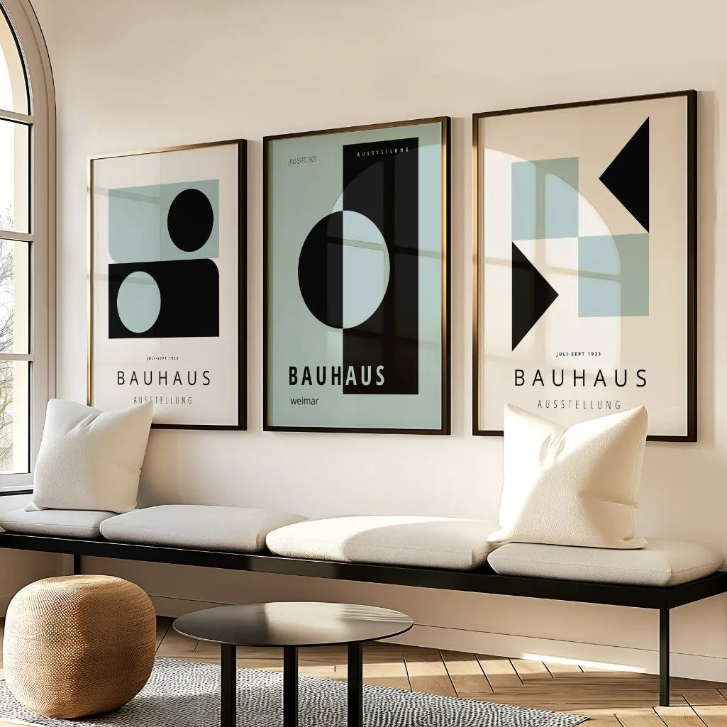 Weimar Geometry Bauhaus Poster Set of 3