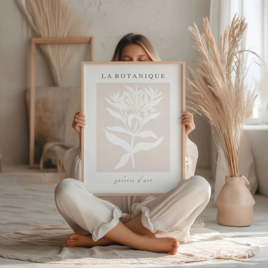 La Botanique Beige Flowers Poster