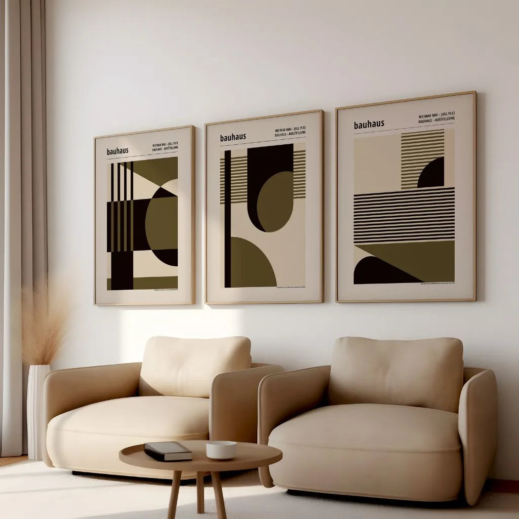 Weimar Rhythm Bauhaus Poster Set of 3