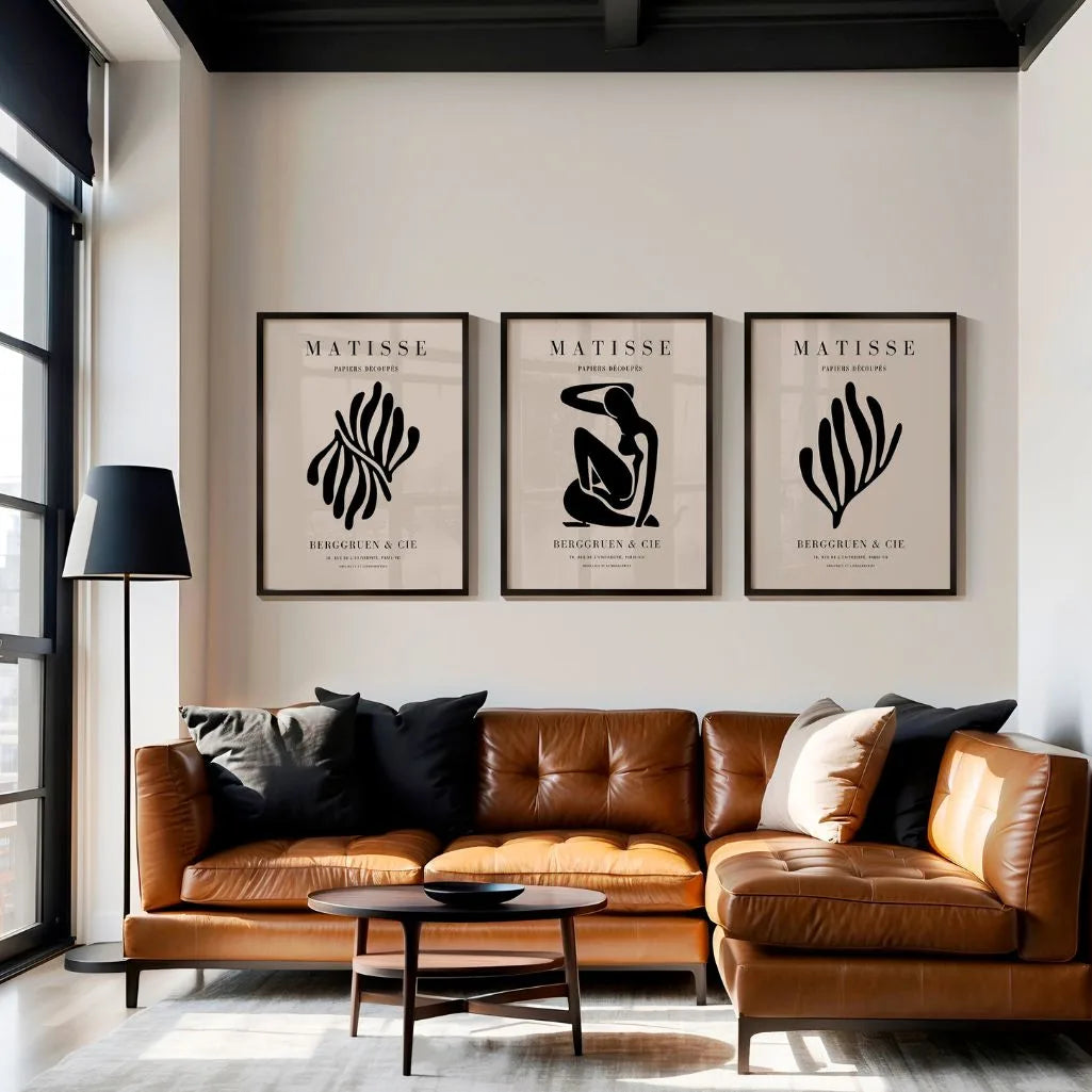 Henri Matisse Black Organic Forms – Set of 3 Posters