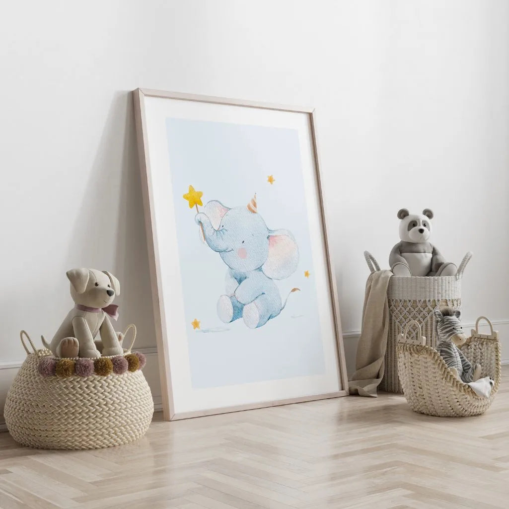 Elephant With A Star Wand Poster