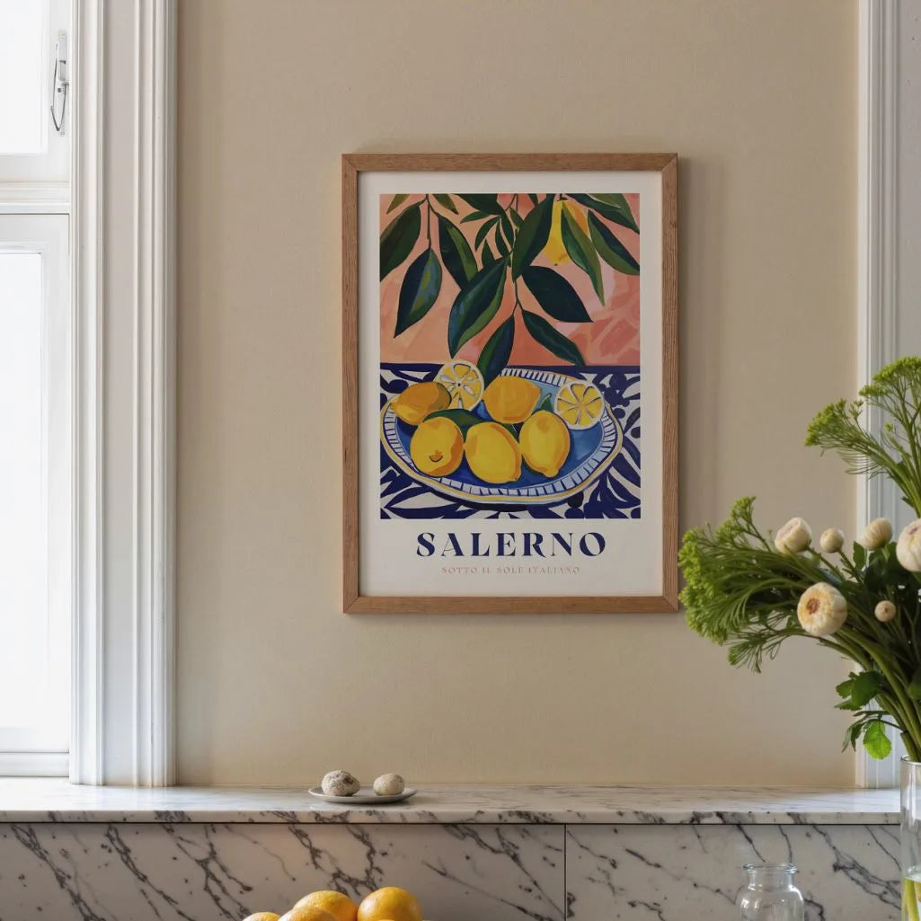 Affiche Assiette Citrons Salerno