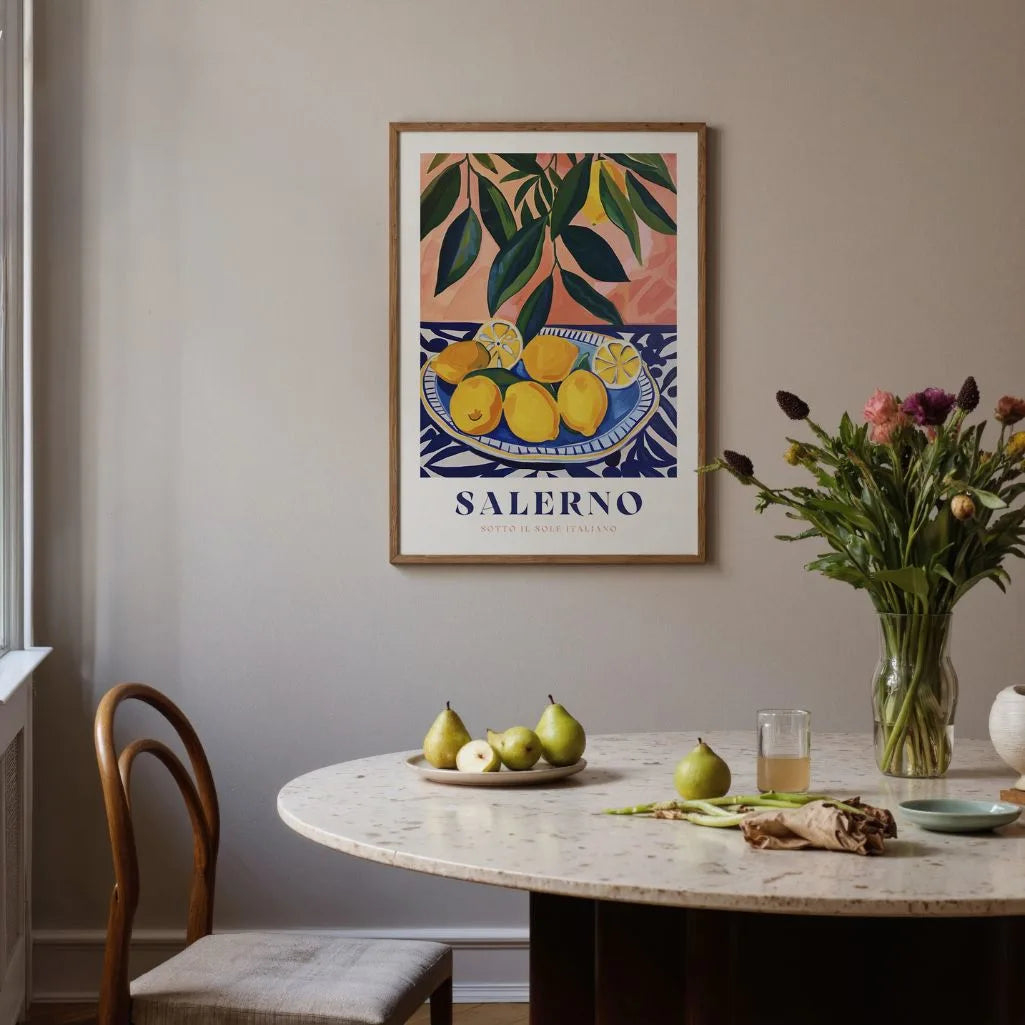 Affiche Assiette Citrons Salerno