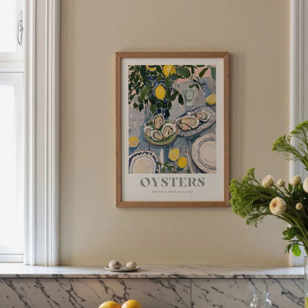 Affiche Huîtres Méditerranée